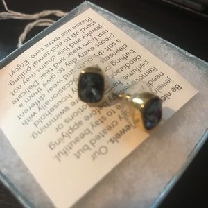 Denim blue post earrings